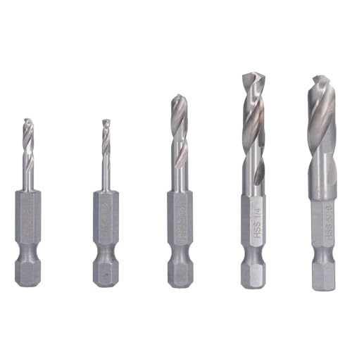 Ndnczdhc 5-teiliges Hex-Schliffbohrer-Set, Standardspitzen-Design, 6,35-mm-Hex-Werkzeughalter, Stahlbohrer für hartes Metall, für die spanende Bohrung Ndnczdhc 5-teiliges Hex-Schliffbohrer-Set, Standardspitzen-Design, 6,35-mm-Hex-Werkzeughalter, Stahlbohrer für hartes Metall, für die spanende Bohrung von NDNCZDHC