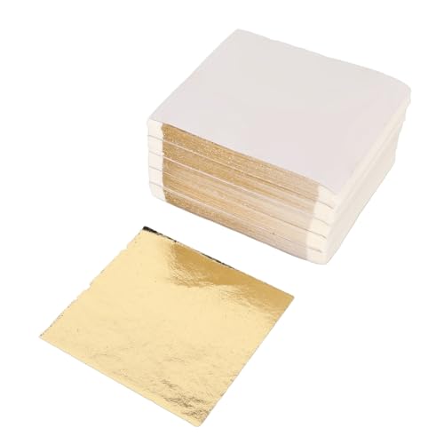 Ndnczdhc 500pcs Goldblattbleche, 3,7 x 3,3 Zoll Goldfolie zur Vergoldung von Handwerksdekoration, Nachahmung goldener Folienblatt, Malerei Dekoration Werkzeug Ndnczdhc 500pcs Goldblattbleche, 3,7 x 3,3 Zoll Goldfolie zur Vergoldung von Handwerksdekoration, Nachahmung goldener Folienblatt, Malerei Dekoration Werkzeug von NDNCZDHC