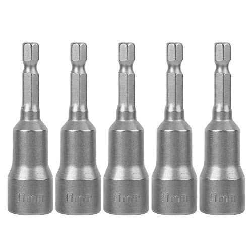 Ndnczdhc 5pcs Hex Magnetic Nut Triver Drill Bit, metrische 11-mm-Sockeladapter für häusliche 802, DN-6C, 6E und andere elektrische Schraubendreher von NDNCZDHC