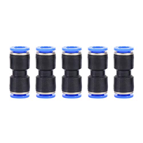 Ndnczdhc 5pcs OD 8mm -Rohrschieben, um Armaturen und pneumatische 0 bis 10 Stab Luftströmungsgeschwindigkeitskontrollventil für 5 -mm -Röhrchen anzuschließen von NDNCZDHC