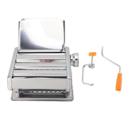 Ndnczdhc Manual Pasta Maker, 2 mm 4 mm 8 mm multifunktional frische Nudelmacher, verstellbare Nudelhersteller -Maschine, Teig -Sheeter (Silber) von NDNCZDHC