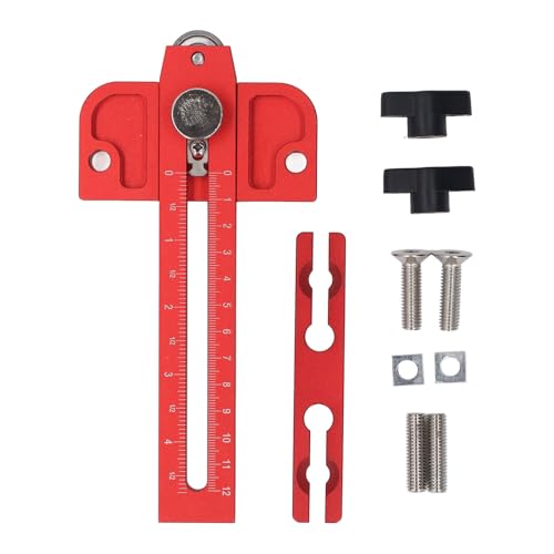 Ndnczdhc Table Saw Jig Guide, Dual Skalen und Range Aluminiumlegierung, Roller Design Thin Rip Table Saw JIG für 3/4x3/8 3/8x1/4 Zoll t Slot von NDNCZDHC