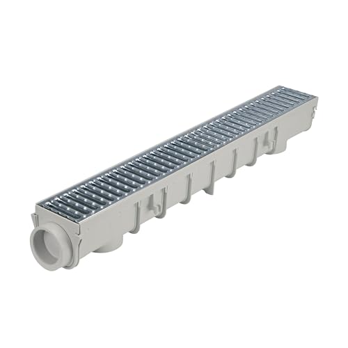 NDS 864GMTL Pro Channel Abfluss-Set mit Metallrost, Grau, 12,7 cm von NDS
