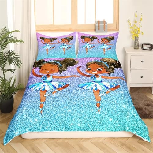 NDXRWDZR Bettwäsche 135x200 Blaue Ballerina Bettwäsche-Set mit Reißverschluss Schließung für Kinder Weicher Atmungsaktive Mikrofaser Bettbezug + 2 Kopfkissenbezug 80x80 cm NDXRWDZR Bettwäsche 135x200 Blaue Ballerina Bettwäsche-Set mit Reißverschluss Schließung für Kinder Weicher Atmungsaktive Mikrofaser Bettbezug + 2 Kopfkissenbezug 80x80 cm von NDXRWDZR