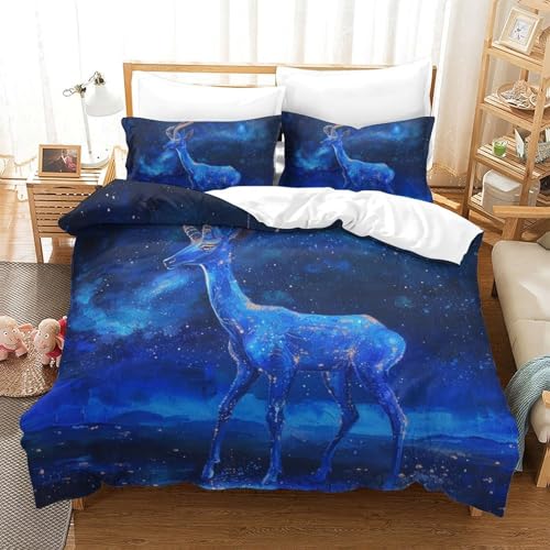 NDXRWDZR Bettwäsche 135x200 Blaue Ziege Bettwäsche-Set mit Reißverschluss Schließung für Kinder Weicher Atmungsaktive Mikrofaser Bettbezug + 2 Kopfkissenbezug 80x80 cm NDXRWDZR Bettwäsche 135x200 Blaue Ziege Bettwäsche-Set mit Reißverschluss Schließung für Kinder Weicher Atmungsaktive Mikrofaser Bettbezug + 2 Kopfkissenbezug 80x80 cm von NDXRWDZR