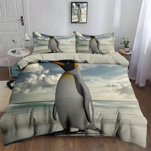 NDXRWDZR Bettwäsche 135x200 Pinguin Bettwäsche-Set mit Reißverschluss Schließung für Kinder Weicher Atmungsaktive Mikrofaser Bettbezug + 2 Kopfkissenbezug 80x80 cm NDXRWDZR Bettwäsche 135x200 Pinguin Bettwäsche-Set mit Reißverschluss Schließung für Kinder Weicher Atmungsaktive Mikrofaser Bettbezug + 2 Kopfkissenbezug 80x80 cm von NDXRWDZR