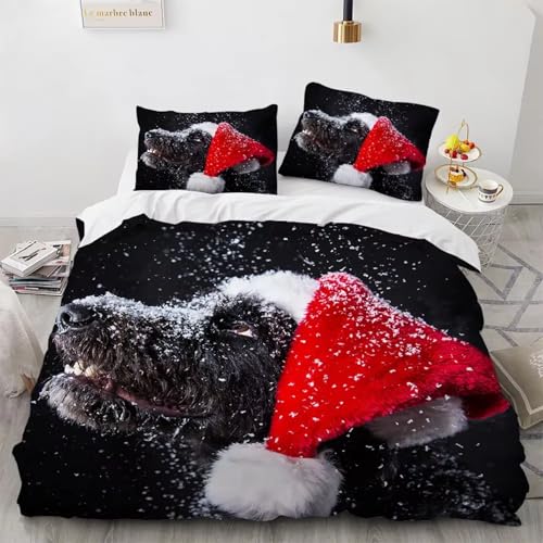 NDXRWDZR Bettwäsche 135x200 Schwarzer Hund Bettwäsche-Set mit Reißverschluss Schließung für Kinder Weicher Atmungsaktive Mikrofaser Bettbezug + 2 Kopfkissenbezug 80x80 cm NDXRWDZR Bettwäsche 135x200 Schwarzer Hund Bettwäsche-Set mit Reißverschluss Schließung für Kinder Weicher Atmungsaktive Mikrofaser Bettbezug + 2 Kopfkissenbezug 80x80 cm von NDXRWDZR