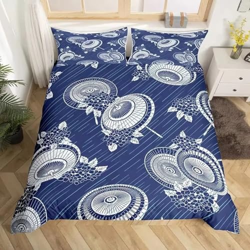 NDXRWDZR Bettwäsche 155x220 Blauer Regenschirm Bettwäsche-Set mit Reißverschluss Schließung für Kinder Weicher Atmungsaktive Mikrofaser Bettbezug + 2 Kopfkissenbezug 80x80 cm NDXRWDZR Bettwäsche 155x220 Blauer Regenschirm Bettwäsche-Set mit Reißverschluss Schließung für Kinder Weicher Atmungsaktive Mikrofaser Bettbezug + 2 Kopfkissenbezug 80x80 cm von NDXRWDZR