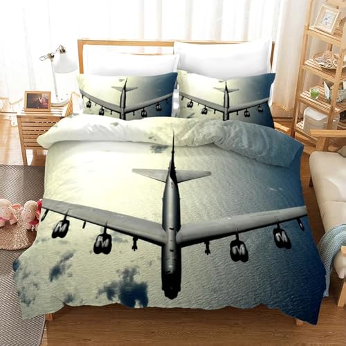 NDXRWDZR Bettwäsche 155x220 Flugzeug Bettwäsche-Set mit Reißverschluss Schließung für Kinder Weicher Atmungsaktive Mikrofaser Bettbezug + 2 Kopfkissenbezug 80x80 cm NDXRWDZR Bettwäsche 155x220 Flugzeug Bettwäsche-Set mit Reißverschluss Schließung für Kinder Weicher Atmungsaktive Mikrofaser Bettbezug + 2 Kopfkissenbezug 80x80 cm von NDXRWDZR