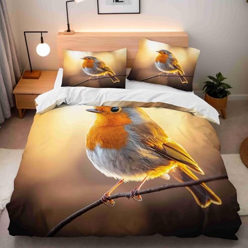 NDXRWDZR Bettwäsche 155x220 Gelb Vogel Bettwäsche-Set mit Reißverschluss Schließung für Kinder Weicher Atmungsaktive Mikrofaser Bettbezug + 2 Kopfkissenbezug 80x80 cm NDXRWDZR Bettwäsche 155x220 Gelb Vogel Bettwäsche-Set mit Reißverschluss Schließung für Kinder Weicher Atmungsaktive Mikrofaser Bettbezug + 2 Kopfkissenbezug 80x80 cm von NDXRWDZR