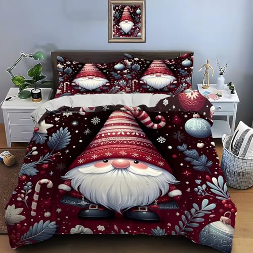 NDXRWDZR Bettwäsche 155x220 Rote Weihnachten Bettwäsche-Set mit Reißverschluss Schließung für Kinder Weicher Atmungsaktive Mikrofaser Bettbezug + 2 Kopfkissenbezug 80x80 cm NDXRWDZR Bettwäsche 155x220 Rote Weihnachten Bettwäsche-Set mit Reißverschluss Schließung für Kinder Weicher Atmungsaktive Mikrofaser Bettbezug + 2 Kopfkissenbezug 80x80 cm von NDXRWDZR