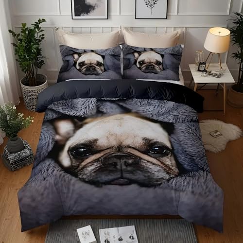 NDXRWDZR Bettwäsche 155x220 SüßE Bulldogge Bettwäsche-Set mit Reißverschluss Schließung für Kinder Weicher Atmungsaktive Mikrofaser Bettbezug + 2 Kopfkissenbezug 80x80 cm NDXRWDZR Bettwäsche 155x220 SüßE Bulldogge Bettwäsche-Set mit Reißverschluss Schließung für Kinder Weicher Atmungsaktive Mikrofaser Bettbezug + 2 Kopfkissenbezug 80x80 cm von NDXRWDZR