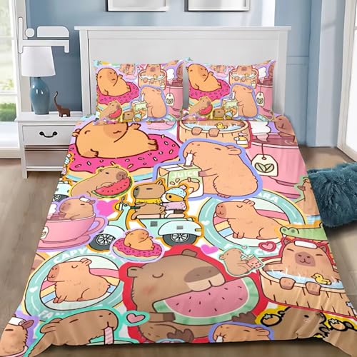 NDXRWDZR Bettwäsche 155x220 SüßEs Wasserschwein Bettwäsche-Set mit Reißverschluss Schließung für Kinder Weicher Atmungsaktive Mikrofaser Bettbezug + 2 Kopfkissenbezug 80x80 cm NDXRWDZR Bettwäsche 155x220 SüßEs Wasserschwein Bettwäsche-Set mit Reißverschluss Schließung für Kinder Weicher Atmungsaktive Mikrofaser Bettbezug + 2 Kopfkissenbezug 80x80 cm von NDXRWDZR