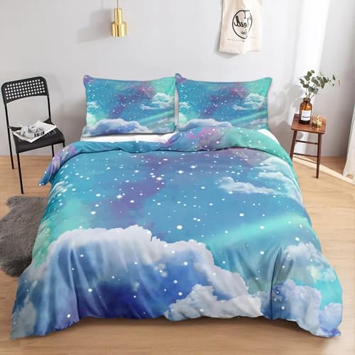 NDXRWDZR Bettwäsche 200x220 Blaue Wolken Bettwäsche-Set mit Reißverschluss Schließung für Erwachsene Kinder Weicher Atmungsaktive Mikrofaser Bettbezug + 2 Kopfkissenbezug 80x80 cm NDXRWDZR Bettwäsche 200x220 Blaue Wolken Bettwäsche-Set mit Reißverschluss Schließung für Erwachsene Kinder Weicher Atmungsaktive Mikrofaser Bettbezug + 2 Kopfkissenbezug 80x80 cm von NDXRWDZR