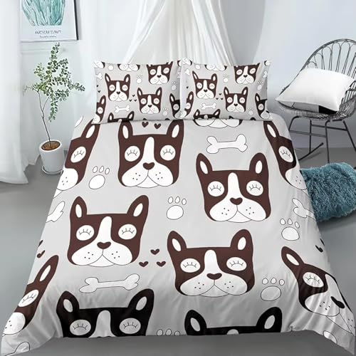 NDXRWDZR Bettwäsche 200x220 Graue Bulldogge Bettwäsche-Set mit Reißverschluss Schließung für Erwachsene Kinder Weicher Atmungsaktive Mikrofaser Bettbezug + 2 Kopfkissenbezug 80x80 cm NDXRWDZR Bettwäsche 200x220 Graue Bulldogge Bettwäsche-Set mit Reißverschluss Schließung für Erwachsene Kinder Weicher Atmungsaktive Mikrofaser Bettbezug + 2 Kopfkissenbezug 80x80 cm von NDXRWDZR