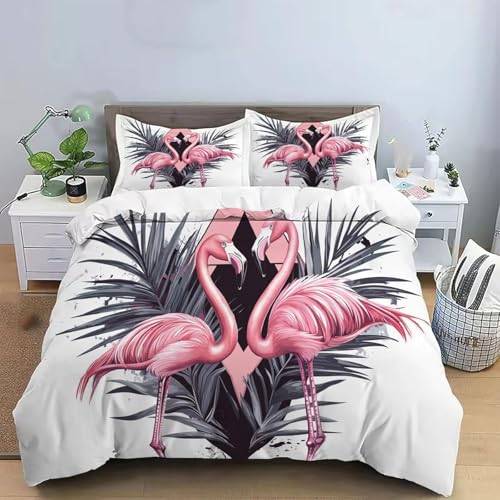 NDXRWDZR Bettwäsche 220x240 Rosa Flamingo Bettwäsche-Set mit Reißverschluss Schließung für Erwachsene Kinder Weicher Atmungsaktive Mikrofaser Bettbezug + 2 Kopfkissenbezug 80x80 cm NDXRWDZR Bettwäsche 220x240 Rosa Flamingo Bettwäsche-Set mit Reißverschluss Schließung für Erwachsene Kinder Weicher Atmungsaktive Mikrofaser Bettbezug + 2 Kopfkissenbezug 80x80 cm von NDXRWDZR