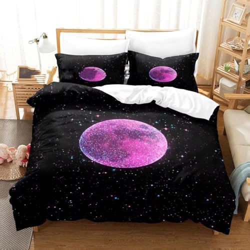 NDXRWDZR Bettwäsche 220x240 Schwarzer Mond Bettwäsche-Set mit Reißverschluss Schließung für Erwachsene Kinder Weicher Atmungsaktive Mikrofaser Bettbezug + 2 Kopfkissenbezug 80x80 cm NDXRWDZR Bettwäsche 220x240 Schwarzer Mond Bettwäsche-Set mit Reißverschluss Schließung für Erwachsene Kinder Weicher Atmungsaktive Mikrofaser Bettbezug + 2 Kopfkissenbezug 80x80 cm von NDXRWDZR