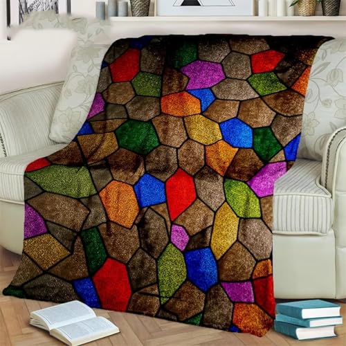 NDXRWDZR Decke Bunte Geometrie Kuscheldecke Flauschig als Geschenke für Frauen Männer Extra Weich Warm Decke als Sofaüberwurf Tagesdecke oder Wohnzimmerdecke - 140 x 200 cm NDXRWDZR Decke Bunte Geometrie Kuscheldecke Flauschig als Geschenke für Frauen Männer Extra Weich Warm Decke als Sofaüberwurf Tagesdecke oder Wohnzimmerdecke - 140 x 200 cm von NDXRWDZR