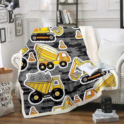 NDXRWDZR Decke Gelber BAU-LKW Kuscheldecke Flauschig als Geschenke für Frauen Männer Extra Weich Warm Decke als Sofaüberwurf Tagesdecke oder Wohnzimmerdecke - 180 x 220 cm NDXRWDZR Decke Gelber BAU-LKW Kuscheldecke Flauschig als Geschenke für Frauen Männer Extra Weich Warm Decke als Sofaüberwurf Tagesdecke oder Wohnzimmerdecke - 180 x 220 cm von NDXRWDZR