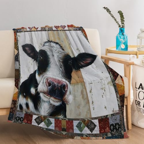 NDXRWDZR Decke Kuh Kuscheldecke Flauschig als Geschenke für Frauen Männer Extra Weich Warm Decke als Sofaüberwurf Tagesdecke oder Wohnzimmerdecke - 140 x 200 cm von NDXRWDZR