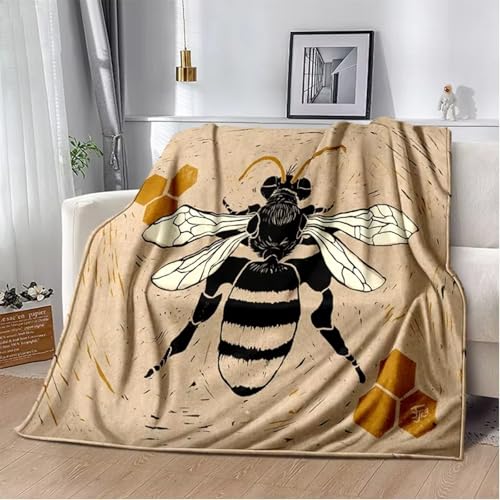 NDXRWDZR Decke Schwarze Biene Kuscheldecke Flauschig als Geschenke für Frauen Männer Extra Weich Warm Decke als Sofaüberwurf Tagesdecke oder Wohnzimmerdecke - 140 x 200 cm NDXRWDZR Decke Schwarze Biene Kuscheldecke Flauschig als Geschenke für Frauen Männer Extra Weich Warm Decke als Sofaüberwurf Tagesdecke oder Wohnzimmerdecke - 140 x 200 cm von NDXRWDZR