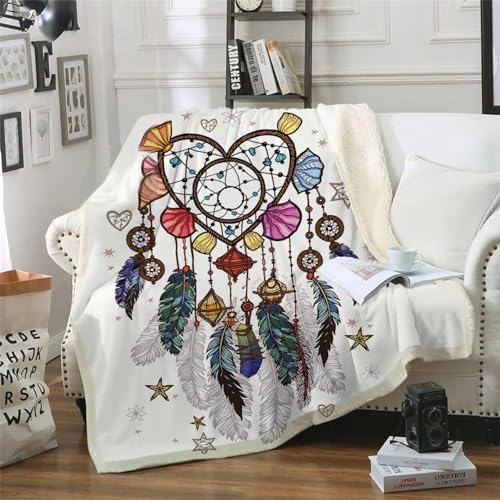 NDXRWDZR Decke WeißEr TraumfäNger Kuscheldecke Flauschig als Geschenke für Frauen Männer Extra Weich Warm Decke als Sofaüberwurf Tagesdecke oder Wohnzimmerdecke - 140 x 200 cm NDXRWDZR Decke WeißEr TraumfäNger Kuscheldecke Flauschig als Geschenke für Frauen Männer Extra Weich Warm Decke als Sofaüberwurf Tagesdecke oder Wohnzimmerdecke - 140 x 200 cm von NDXRWDZR