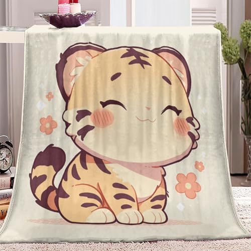 NDXRWDZR Kuscheldecke Flauschig Tiger Kuscheldecke als Geschenke für Frauen Männer Extra Weich Warm Decke als Sofaüberwurf Tagesdecke oder Wohnzimmerdecke - 160 x 200 cm von NDXRWDZR
