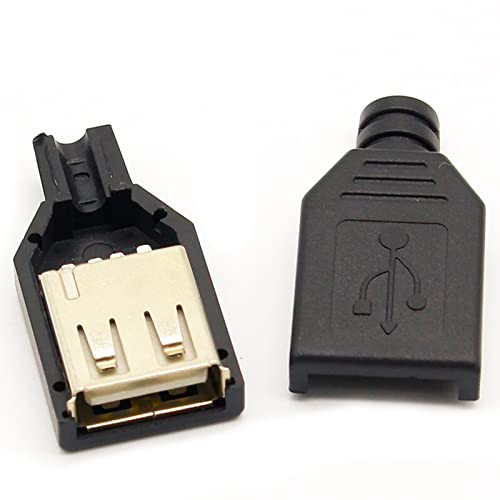 50 Stück Typ A Buchse USB 4 Pin Buchse mit schwarzer Kunststoffabdeckung von NDY