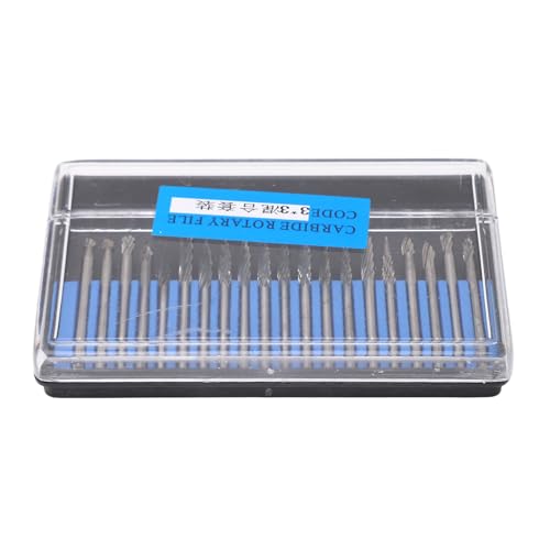 20pcs Rotary Burr Set 3mm Schaft -Wolframstahl für Holzbearbeitungspolierschleife von NDiyueAa