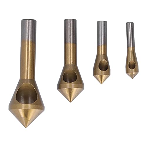 Beschichtete Countersink-Bohrer Bits Hochgeschwindigkeitsstahl-Kammmühle für Metallholz Kunststoff 4pcs von NDiyueAa