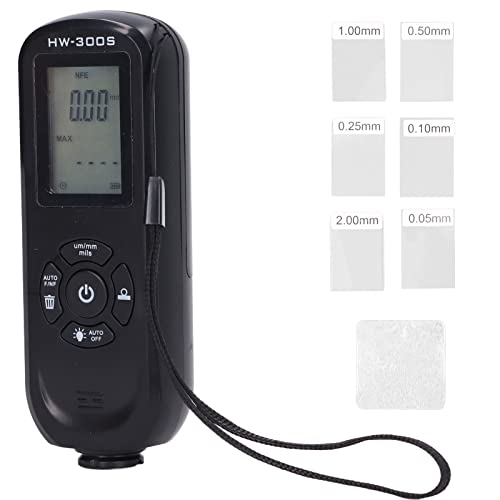 HW -300S -Beschichtungsdicke Digitales Hintergrundbeleuchtung LCD -Filmdicke Messgerät für die Herstellung von Metallverarbeitungschemikalie (Schwarz) von NDiyueAa