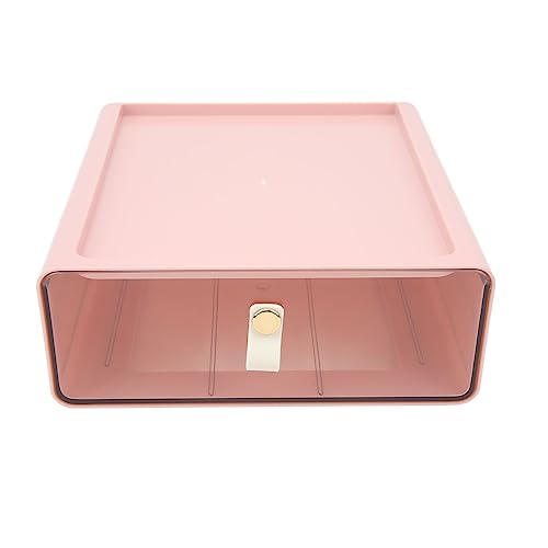 NDiyueAa Aufbewahrungsbox der Schubladenlöcher mit großer Kapazität Desktop Transparent Organizer für Bürostudententättigungen (Rosa) von NDiyueAa