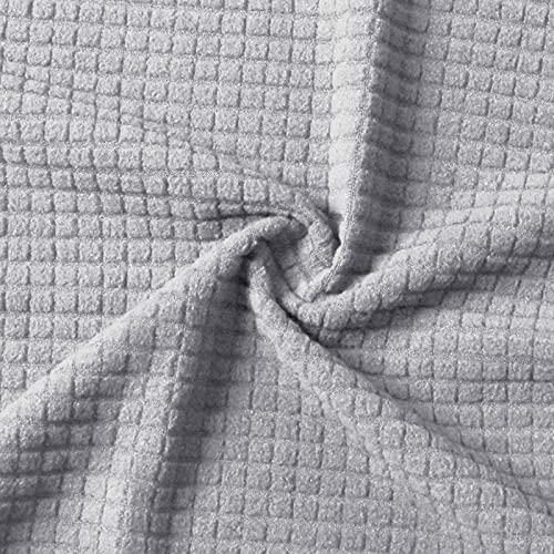 Stretch Anti-Rutsch weicher waschbarer Sofa, grau, 4-Sitzplatz für Wohnzimmer mit Kindern und Haustieren (3 Sitzgrau) von NDiyueAa