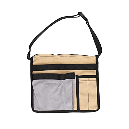 Werkzeug Taillenbeutel Leichtes Multi -Taschen -Oxford -Stoff Taille Werkzeugbeutel Garten Klettern im Freien (Grau + Khaki) von NDiyueAa