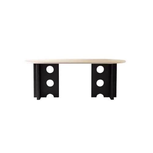 NEBE Esstisch Esstisch aus massivem Travertin-Steinplatte, moderner for die Küche Dining Table(160cm) von NEBE