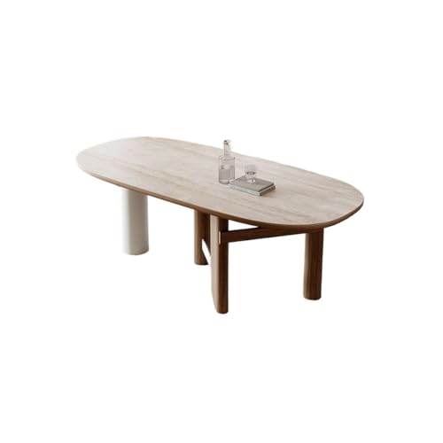 NEBE Esstisch Massivholz Rock Board Esstisch Einfacher Verhandlungstisch Dining Table(160 * 80 * 75cm) von NEBE