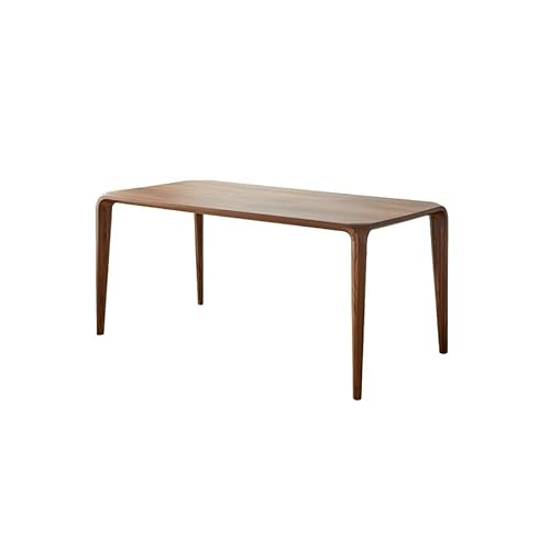 NEBE Esstisch Rechteckiger Esstisch aus schwarzem Nussbaumholz, modern, einfach, for den Außenbereich, geeignet for Küche, Restaurant, Hotel, Café Dining Table(120x75x75cm) von NEBE