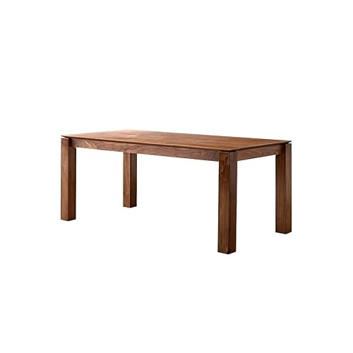 NEBE Esstisch Rechteckiger Esstisch aus schwarzem Walnussholz for Restaurants, Cafés und kleine Wohnungen, Wohnzimmer-Küchenschrank, auch als Schreibtisch geeignet Dining Table(140x80x75cm) von NEBE