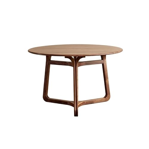 NEBE Esstisch Runder Esstisch aus schwarzem Nussbaumholz, modernes kleines Apartment-Restaurant, geeignet for Familienhotel-Café Dining Table(135x135x75cm) von NEBE