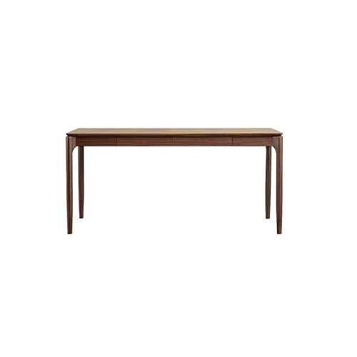 NEBE Schreibtisch Schwarzer Nussbaum-Computertisch fürs Schlafzimmer for Arbeiten und Lernen, einfache, Moderne Wohnzimmermöbel, geeignet for Einzel- oder Doppelbetten Gaming Tisch(200x65x75cm) von NEBE