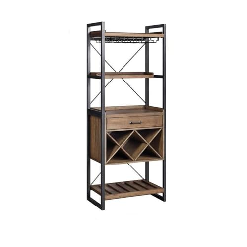 NEBE Weinkühlschrank 70x43x183cm Retro-Lagerregal aus Massivholz, ländlicher Alter Retro-Industriestil, Wandschrank for Geschirr Schmiedeeisen Weinregal NEBE Weinkühlschrank 70x43x183cm Retro-Lagerregal aus Massivholz, ländlicher Alter Retro-Industriestil, Wandschrank for Geschirr Schmiedeeisen Weinregal von NEBE