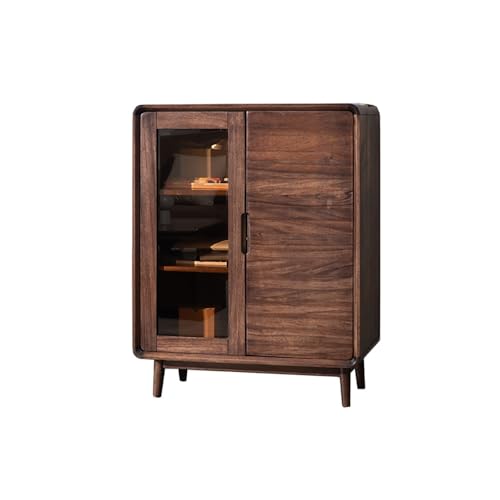 NEBE Weinkühlschrank 80x40x100cm Beistellschrank aus Massivholz in Walnuss, Ablage Glas, geeignet for Küche, Esszimmer, Schlafzimmer Weinregal NEBE Weinkühlschrank 80x40x100cm Beistellschrank aus Massivholz in Walnuss, Ablage Glas, geeignet for Küche, Esszimmer, Schlafzimmer Weinregal von NEBE