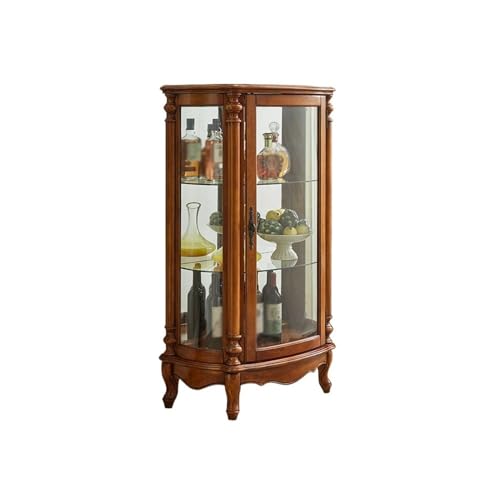 NEBE Weinkühlschrank 80x40x136cm Holzvitrine zur Wohnzimmerdekoration, Halbrunder Aufbewahrungstisch aus Massivholz, Aufbewahrungsmöbel geeignet for den Eingangsbereich Weinregal NEBE Weinkühlschrank 80x40x136cm Holzvitrine zur Wohnzimmerdekoration, Halbrunder Aufbewahrungstisch aus Massivholz, Aufbewahrungsmöbel geeignet for den Eingangsbereich Weinregal von NEBE