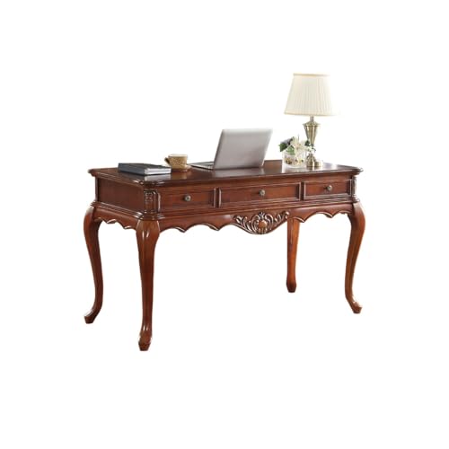 Schreibtische 140x60x78cm Ländlicher Arbeitszimmer-Heimcomputertisch, einfache Büromöbel, Schlafzimmer-Massivholzschreibtisch Desk von NEBE