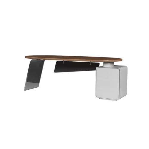 Schreibtische Büro-Chefschreibtisch aus Massivholz mit Stauraum, Moderne, einfache CEO-Werkbank for Unternehmen, geeignet for und Zuhause Desk(220x70x75cm) von NEBE