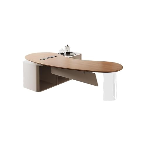 Schreibtische Einfache, speziell geformte Bürowerkbank aus Massivholz mit Teetisch, kreativer Cashew Boss-Computertisch, geeignet for Unternehmen und Zuhause Desk(180x77x75cm) von NEBE