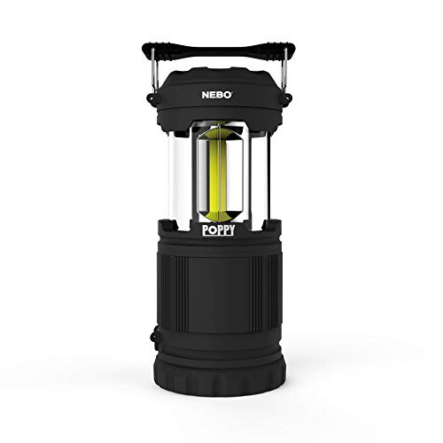 NEBO Poppy – 360 Dual Camping Laterne & Taschenlampe – 300 Lumen batteriebetriebener Strahler & Laterne, bis zu 18 Stunden Laufzeit, verstellbarer Griff, wasser- und schlagfeste Camping- und von NEBO