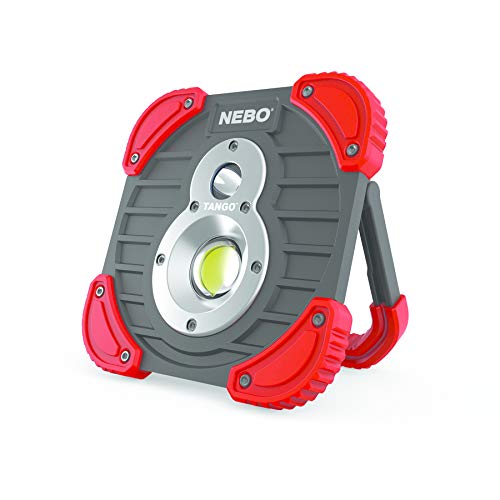 NEBO Tango Arbeitslicht und Powerbank - Schwarz und Rot, Länge: 45 mm Breite: 148 mm Höhe: 148 mm von NEBO