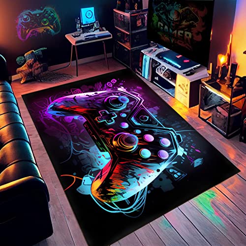 NEBOTON Gaming-Teppich für Spielzimmer, Gamer-Teppich für Jungen-Schlafzimmer, Spiele-Controller-Thema, 91,4 x 61 cm NEBOTON Gaming-Teppich für Spielzimmer, Gamer-Teppich für Jungen-Schlafzimmer, Spiele-Controller-Thema, 91,4 x 61 cm von NEBOTON