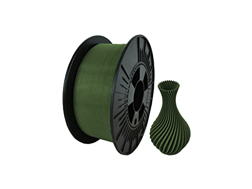 NEBULA FILAMENTS PETG Filament 1.75 mm ( 0,05 mm), 3D drucker filament 1 kg spule, 3D printer PETG-Filamente hergestellt in der EU, Premium-Qualität für beliebte 3D-Drucker, Army-Grün von NEBULA FILAMENTS